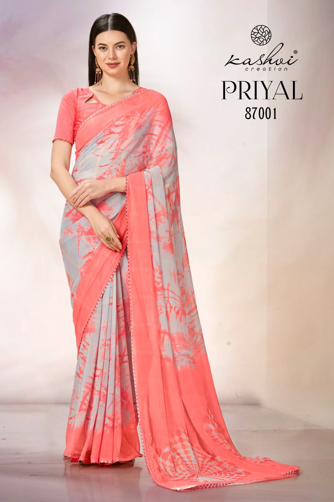 Kashvi Priyal By Lt Fabric Georgette Sarees Catalog